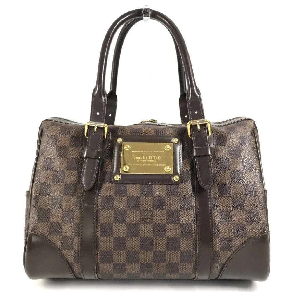 LOUIS VUITTON N52000 Damier Berkeley Bag Hand Bag Damier Canvas Ebene Brown - Picture 7 of 16